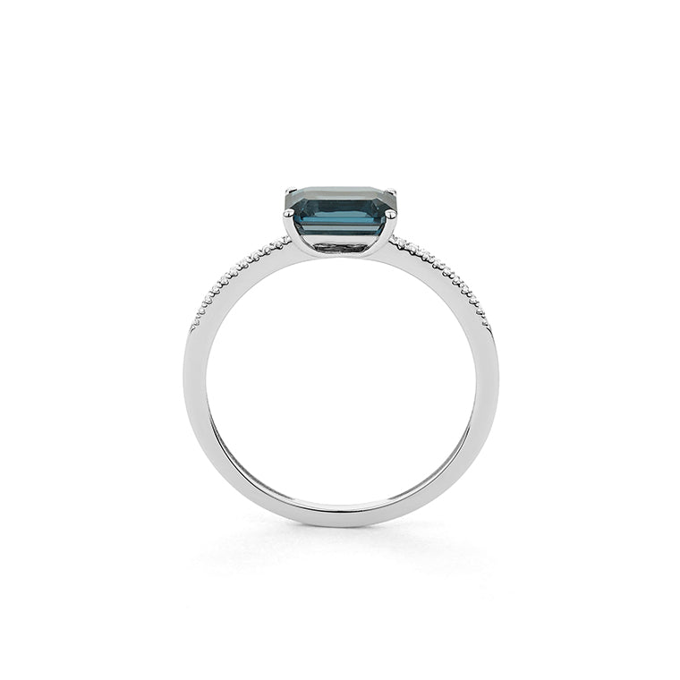 Facet Colors Ring in 18 Karat Weissgold mit gefassten Diamanten und einem Topas - R9107027NWA14 2
