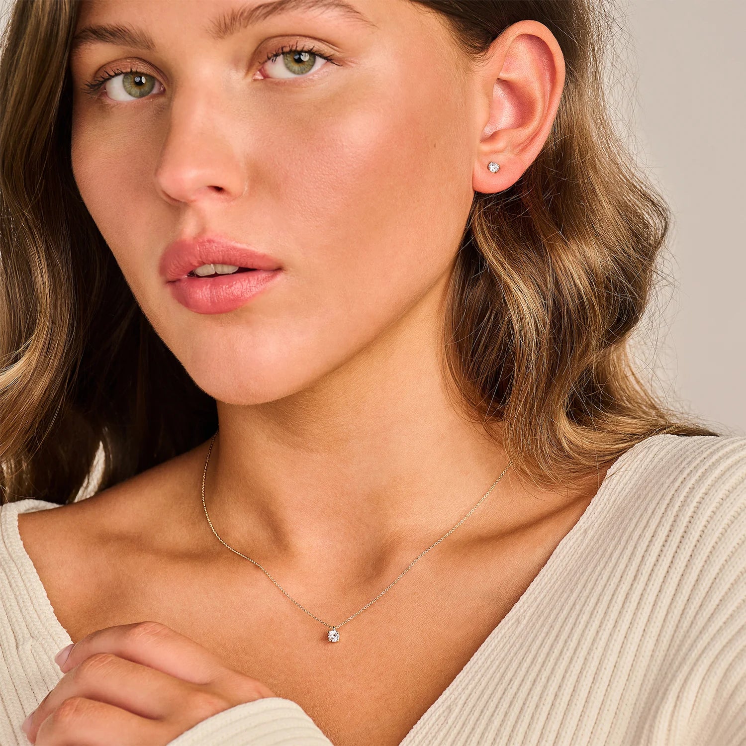 Blush Lab Diamonds Halskette in 14K Weissgold mit laborgegezüchtetem Diamanten - LG3001W