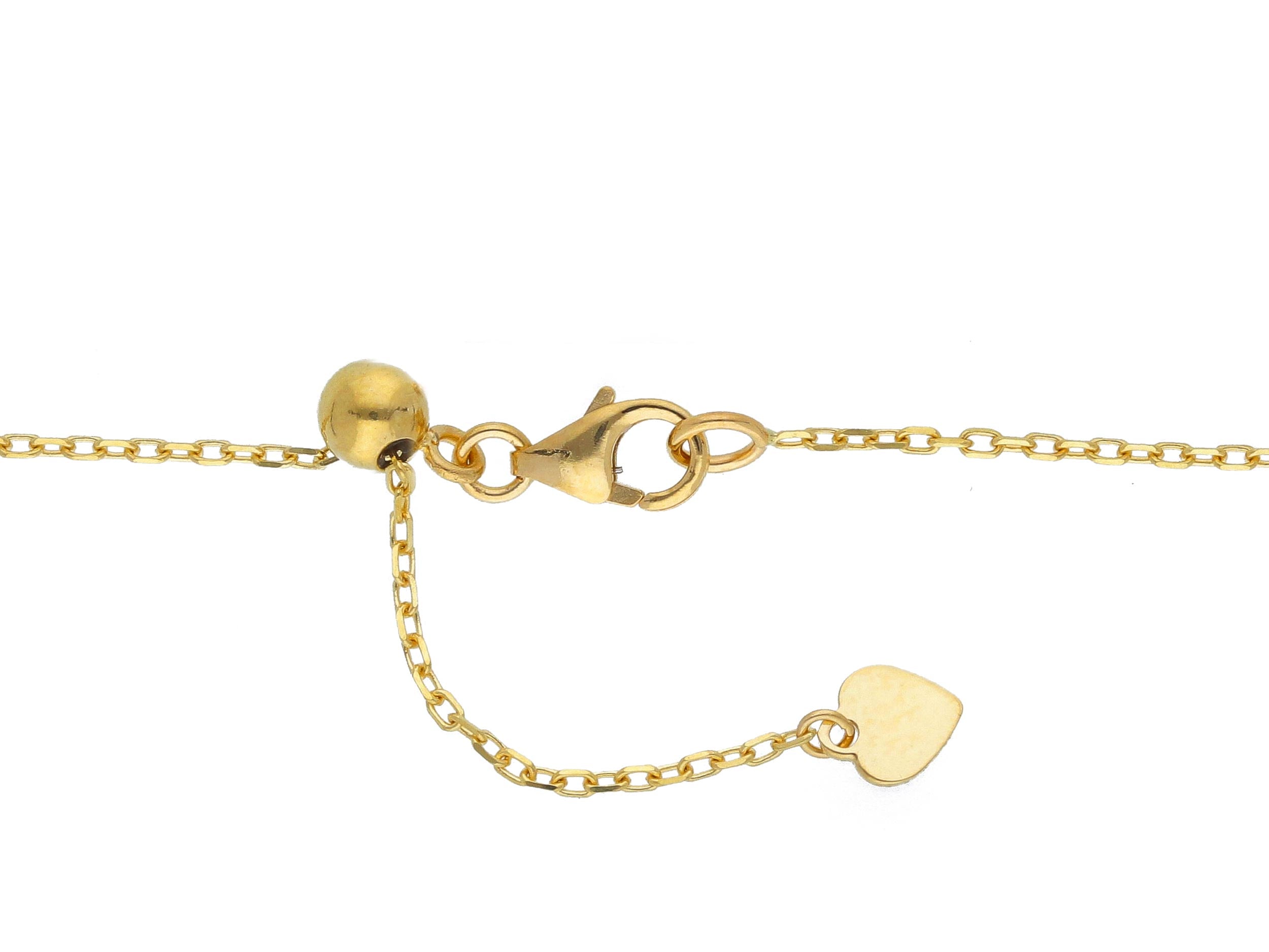 Damen Collier in 750/18 Karat Gelbgold mit Perlmutt, Perlmutt Liebesherz - 273641
