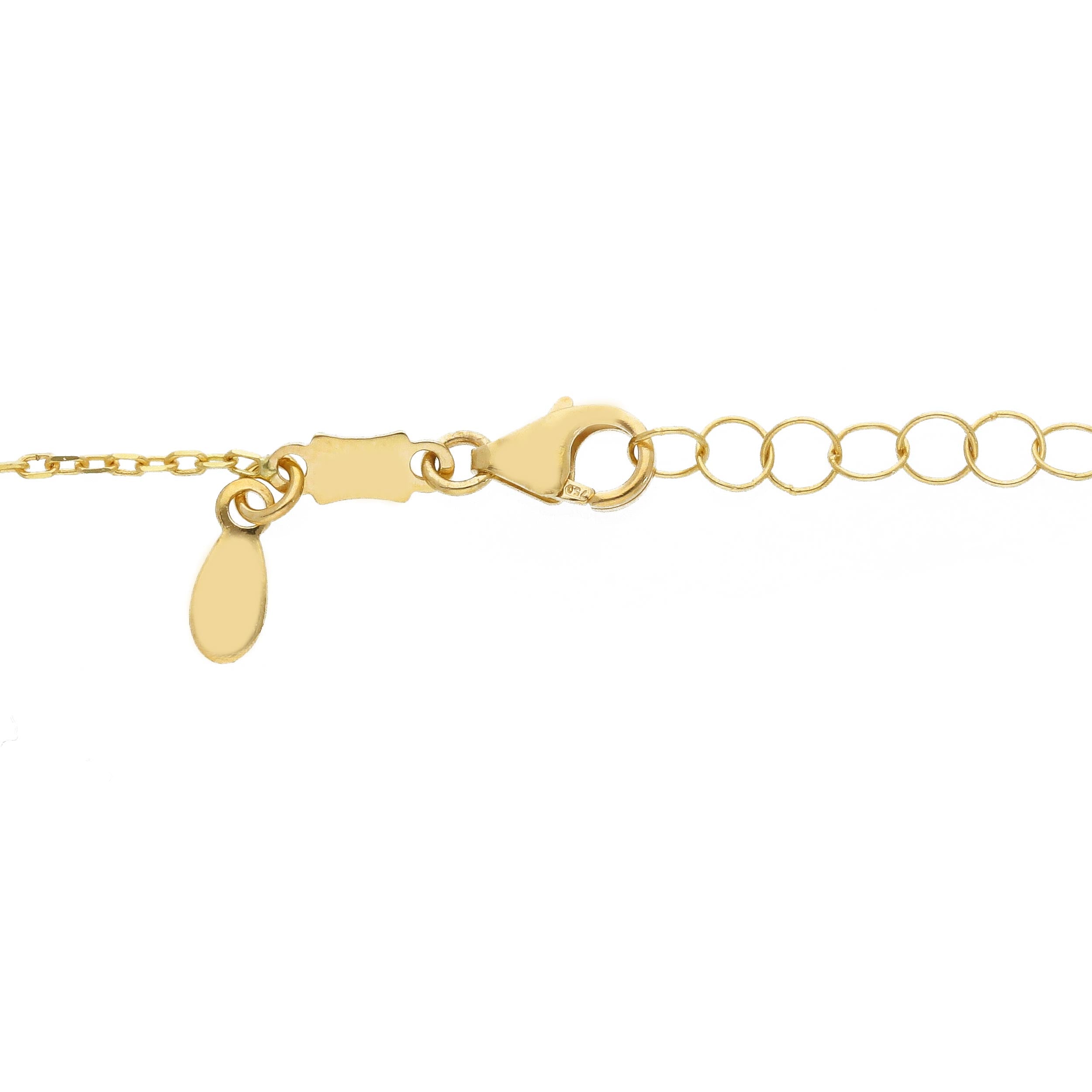 Damen Collier in 750/18 Karat Gelbgold mit Malachit - 281540