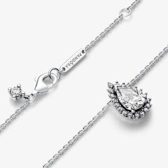 Pandora Collier-Halskette: Birnen-Kranz - Zirkonia, Sterling-Silber