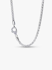 Pandora Charm Halskette Silber 925 mit Pavé-Verschluss