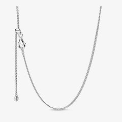Pandora Halskette: Curb Chain - Sterling-Silber, Silikon