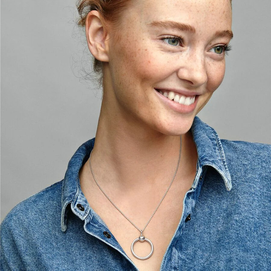 Pandora Kettenanhänger: Small O Pendant - Sterling-Silber