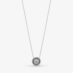 Pandora Halskette: Doppelter Kranz - Sterling-Silber, Cubic Zirkonia