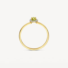 Blush Ring in 585/14 Karat Gelbgold mit Peridot und Zirkonia - 1258YGP