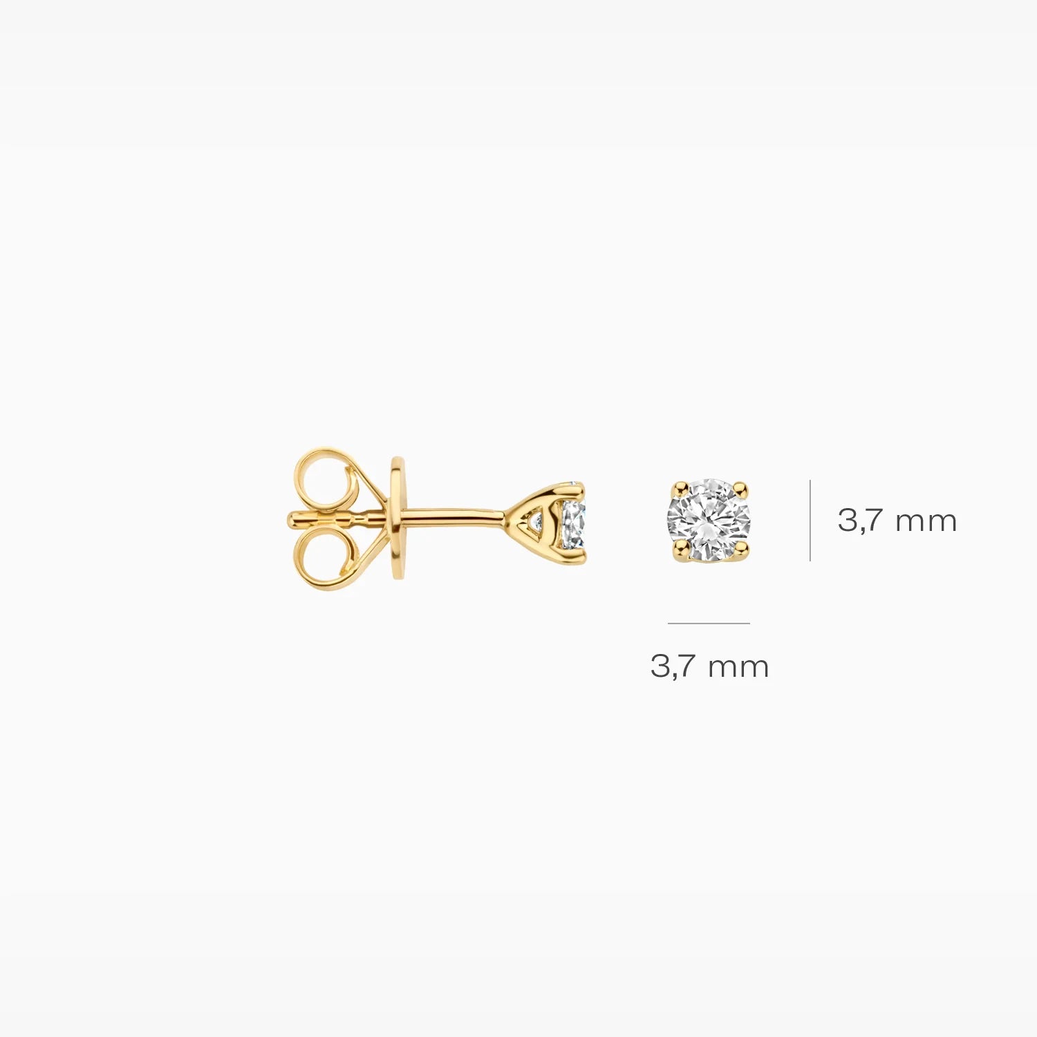 Blush Lab Diamonds Ohrstecker LG7001Y – (585er) Gelbgold mit laborgegezüchtetem Diamanten