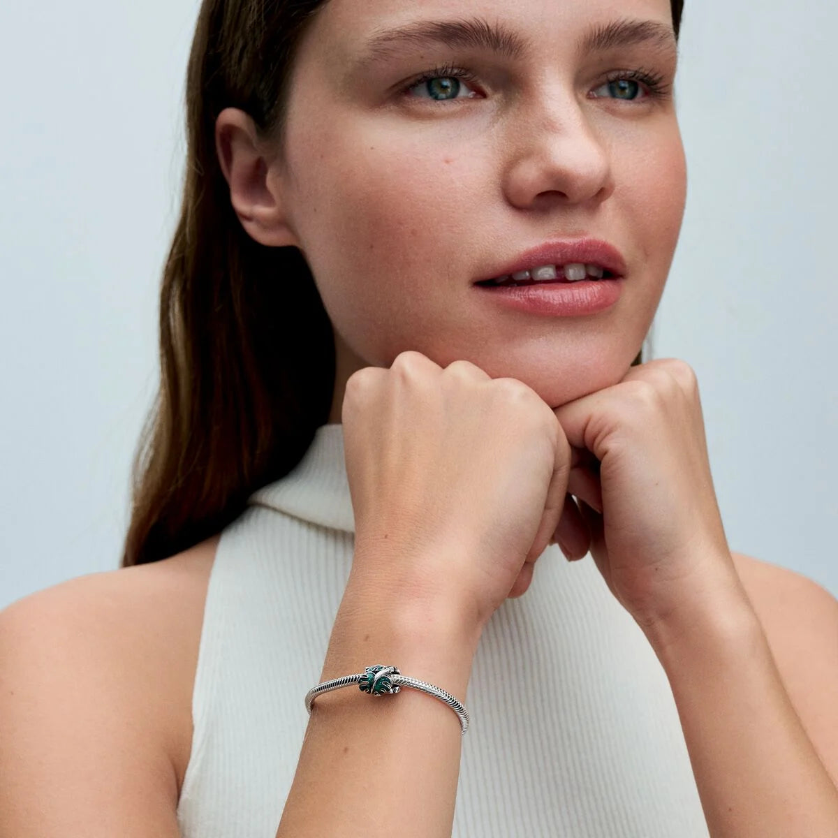 Pandora Charm: Grüne Monstera Blätter - 793332C01