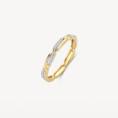 Bague Blush en or jaune/blanc 585/14 carats avec zircone - 1256BZI