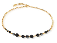Coeur de Lion - Onyx, Hämatit Halskette Edelstahl - 2838/10-2026