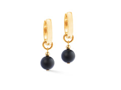 Coeur de Lion - Onyx Creolen Edelstahl - 4089/21-1316