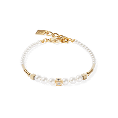 Coeur de Lion Bracelet Shimmering Princess Pearls gold-white - 4312/30-1416