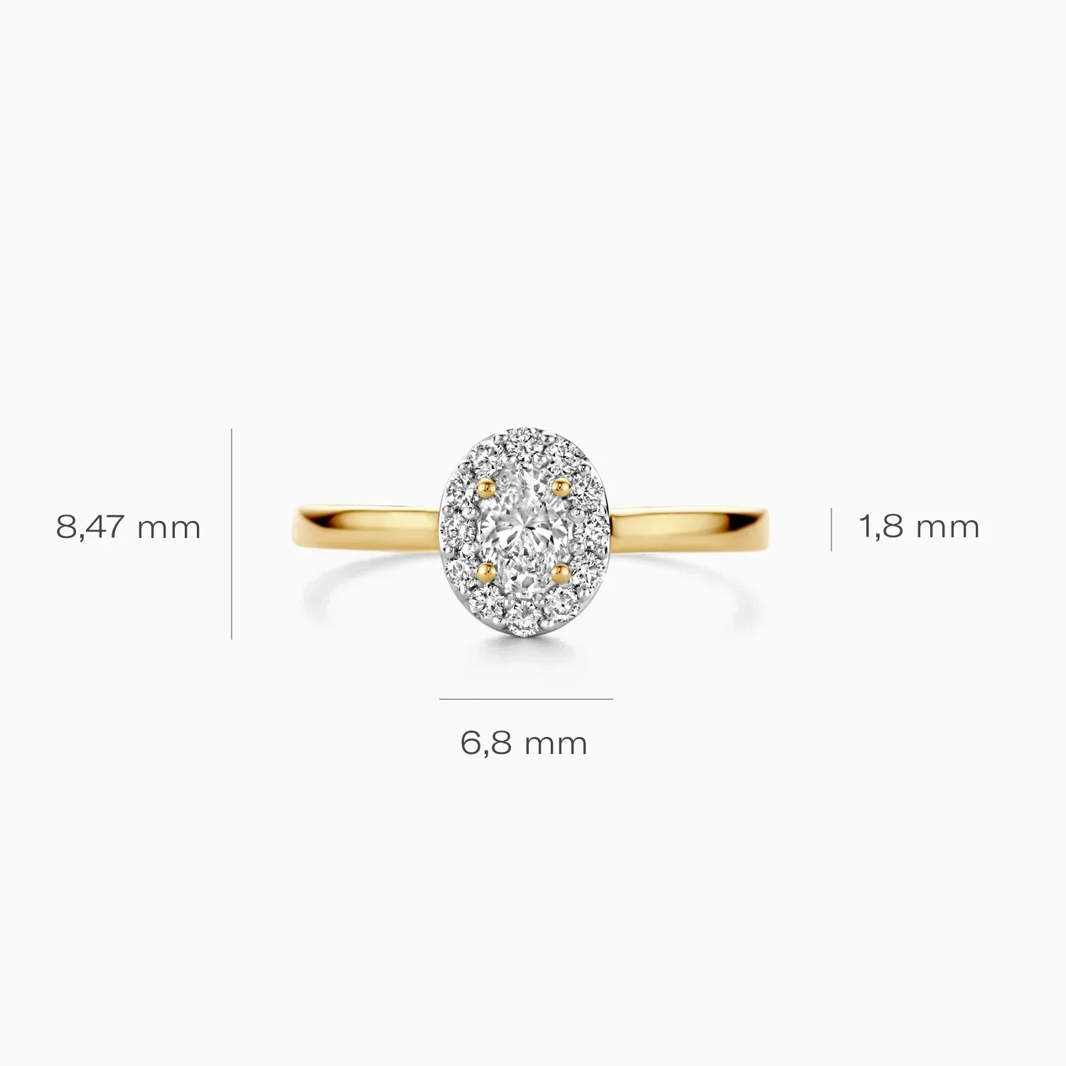Blush Verlobungsringe in 585/14 Karat Gelbgold mit Labordiamanten - LG1016Y