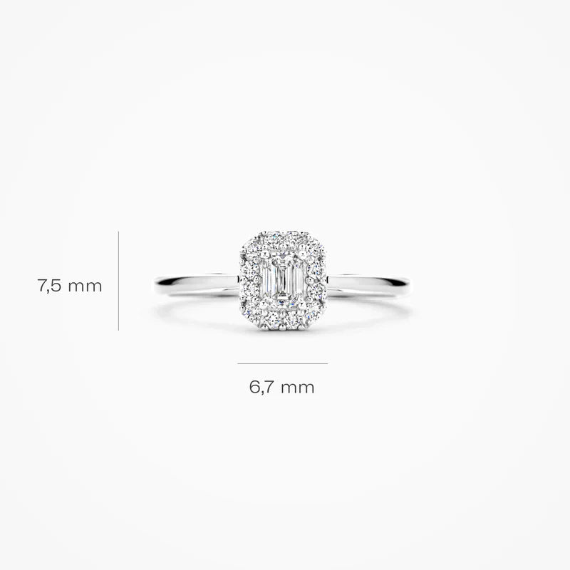 Blush Lab Diamonds Ring in 585/14 Karat Weissgold mit Labordiamant - LG1010W