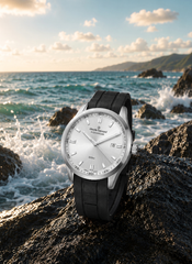 Claude Bernard Aquarider Damen Datum Silber 36 mm