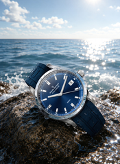 Claude Bernard Aquarider Damen Datum Blau 36 mm
