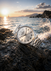 Claude Bernard Aquarider Damen Datum Silber 36 mm