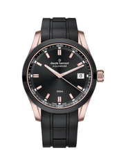 Claude Bernard Aquarider Damen Datum Schwarz Roségold 36 mm