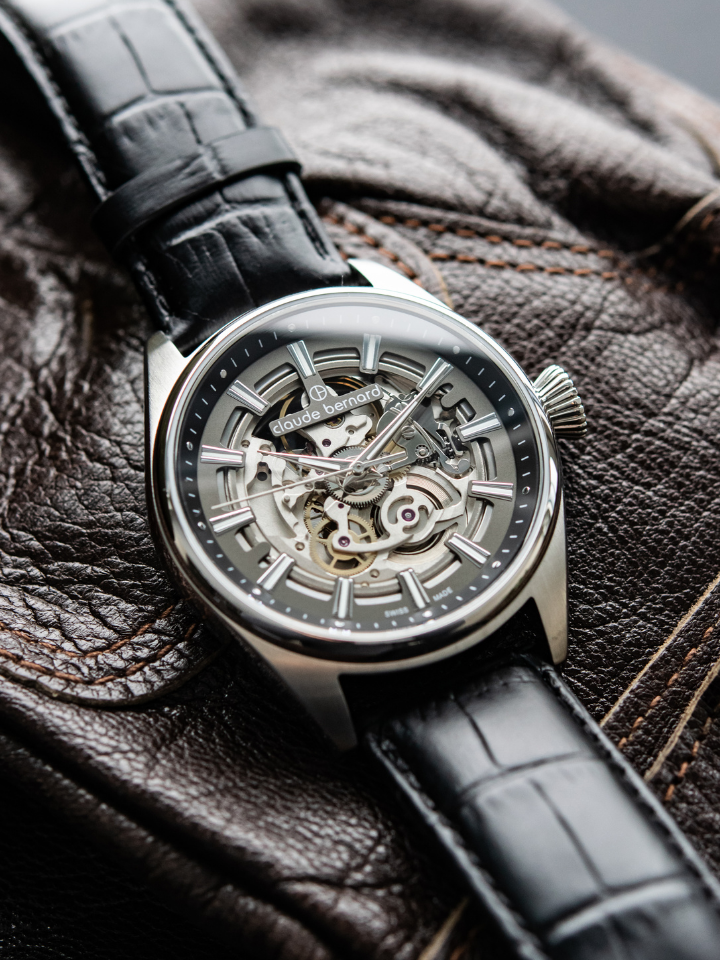 Claude Bernard Proud Heritage Herren Skeleton Grau 42 mm