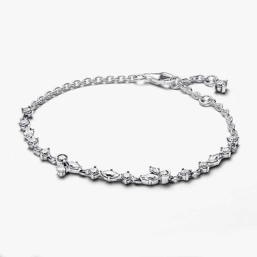 Pandora Funkelndes Herbarium Cluster Kettenarmband: Sterling-Silber