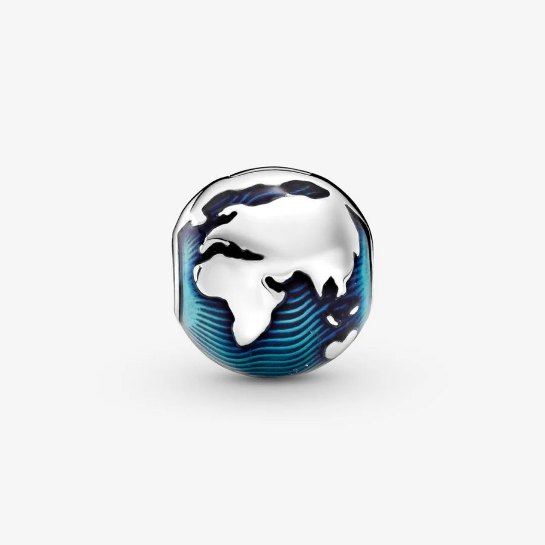 Pandora Blauer Globus Clip