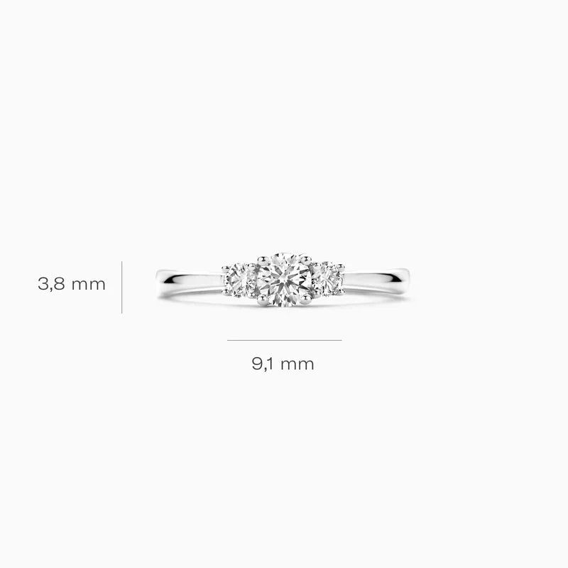 Blush Verlobungsringe in 585/14 Karat Weissgold mit Labordiamanten - LG1007W