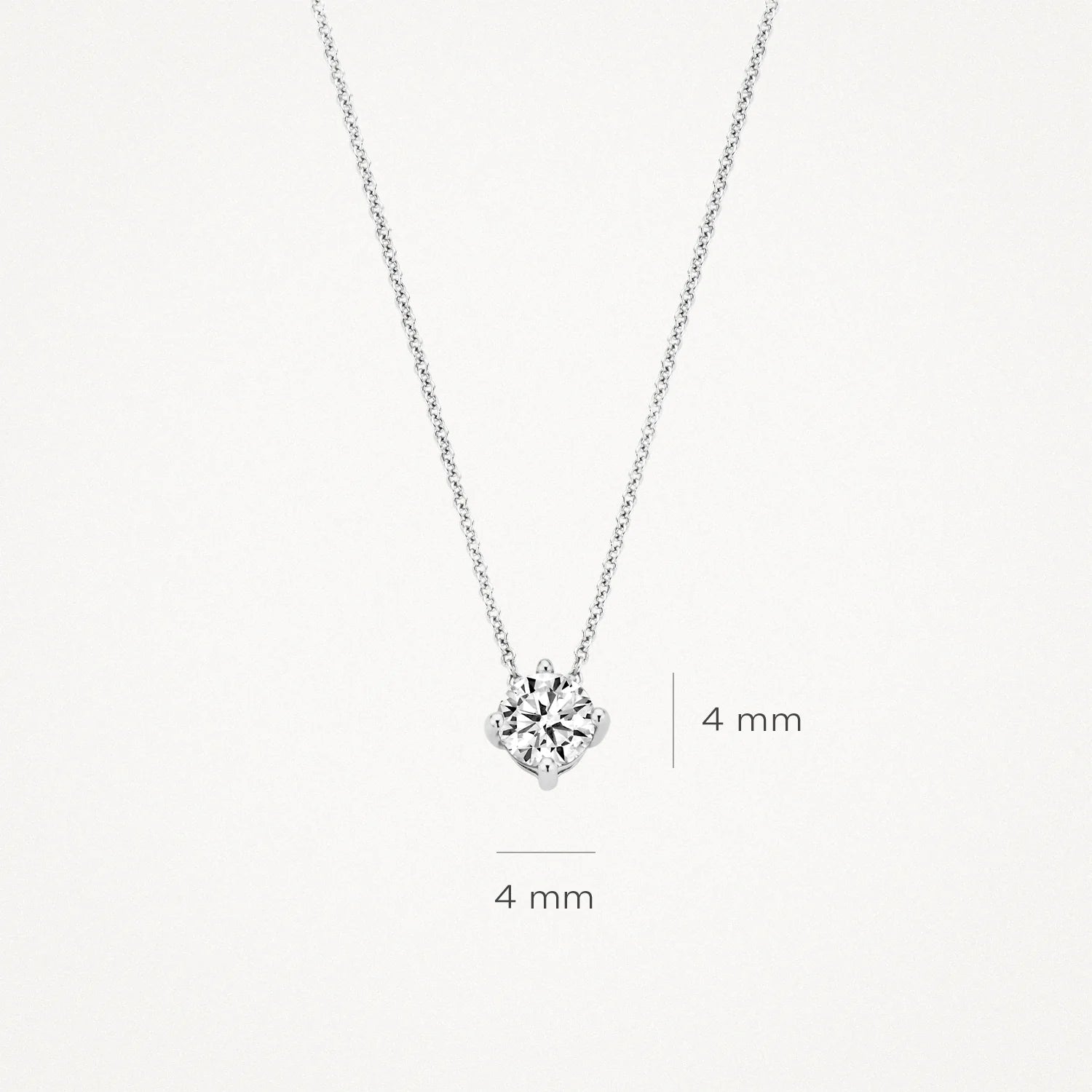 Blush Damen Halskette in 585/14 Karat Weissgold mit Zirkonia - 3057WZI