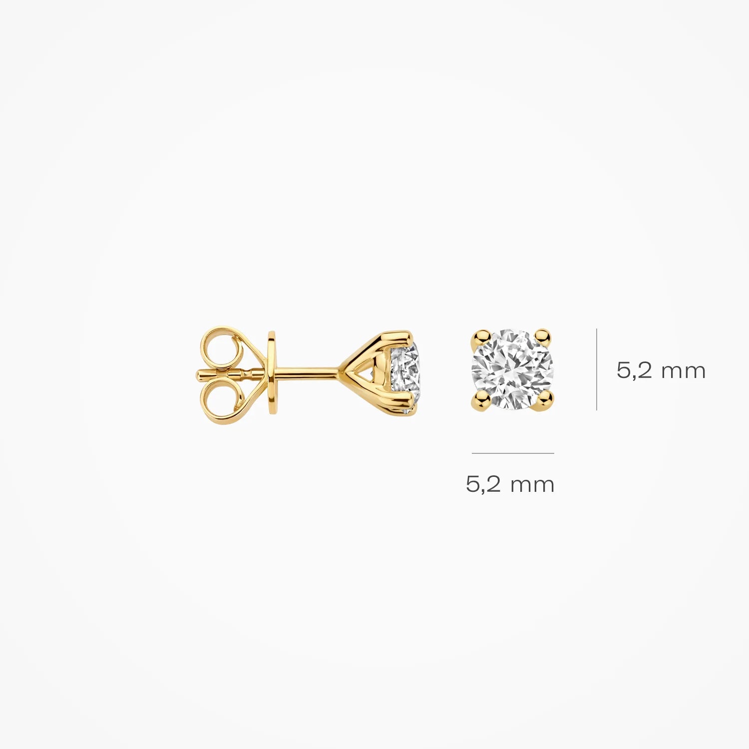 Blush Lab Diamonds Ohrstecker Gelbgold mit laborgegezüchtetem Diamanten - LG7003Y