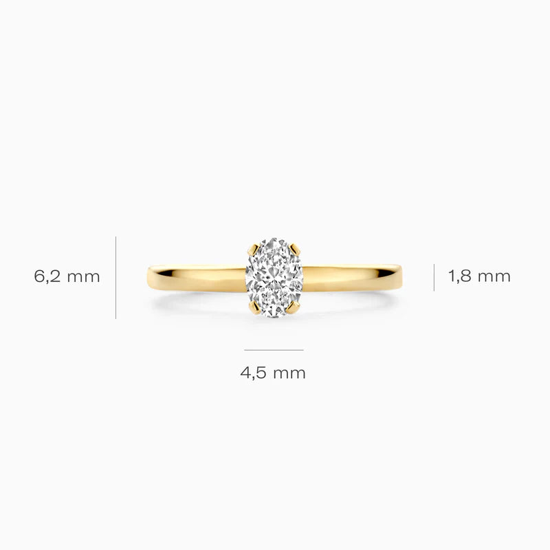 Blush Verlobungsringe in 585/14 Karat Gelbgold mit Labordiamant Diamant - LG1019Y
