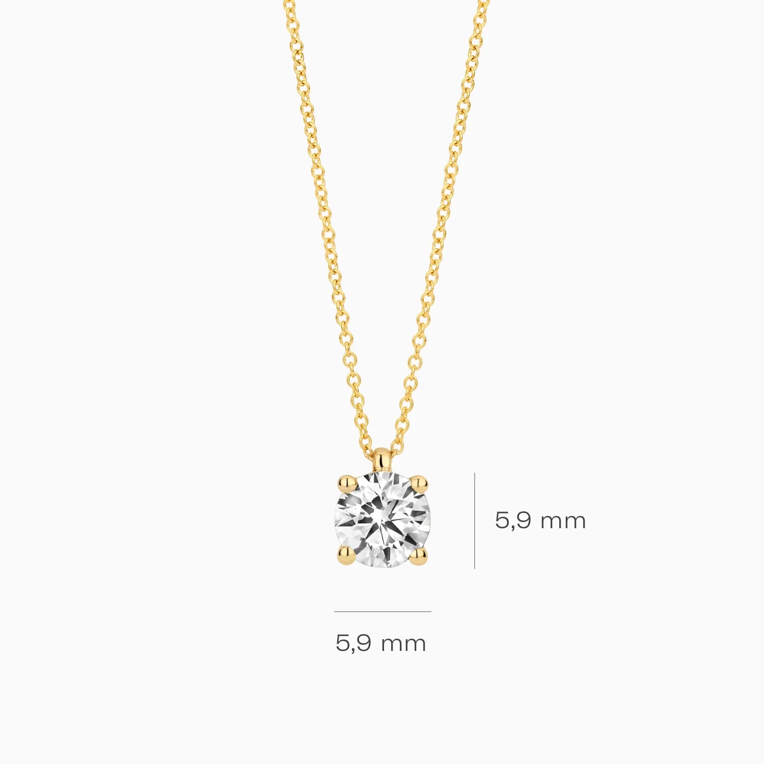 Blush Lab Diamonds Halskette 14K Gelbgold mit laborgegezüchtetem Diamanten - LG3004Y