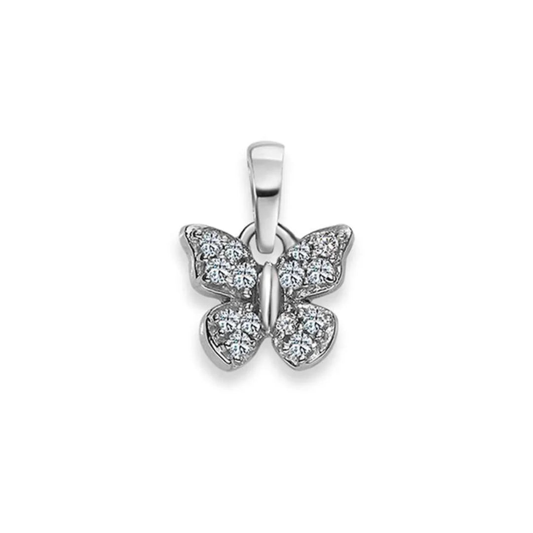 Schmetterling Anhänger Silber 925 mit Zirkonia Kinderschmuck