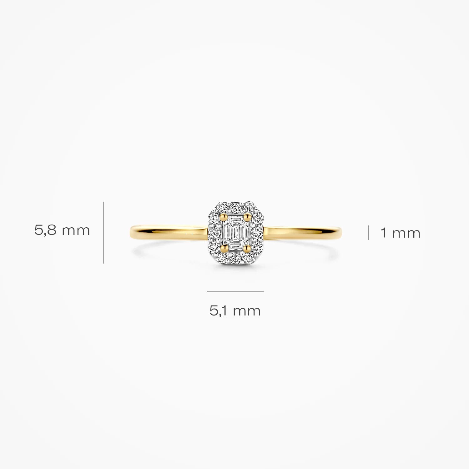 Blush Lab Diamonds Ring Gelbgold mit laborgegezüchtetem Diamanten - LG1022Y