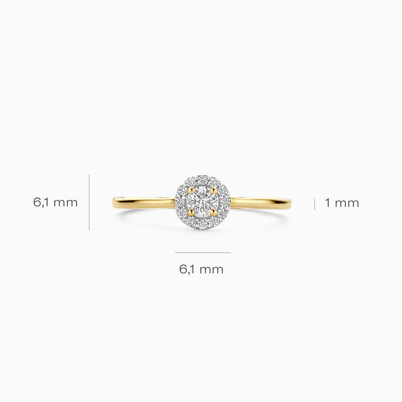 Blush Verlobungsringe Ring in 585/14 Karat Gelbgold mit Labordiamant - LG1023Y