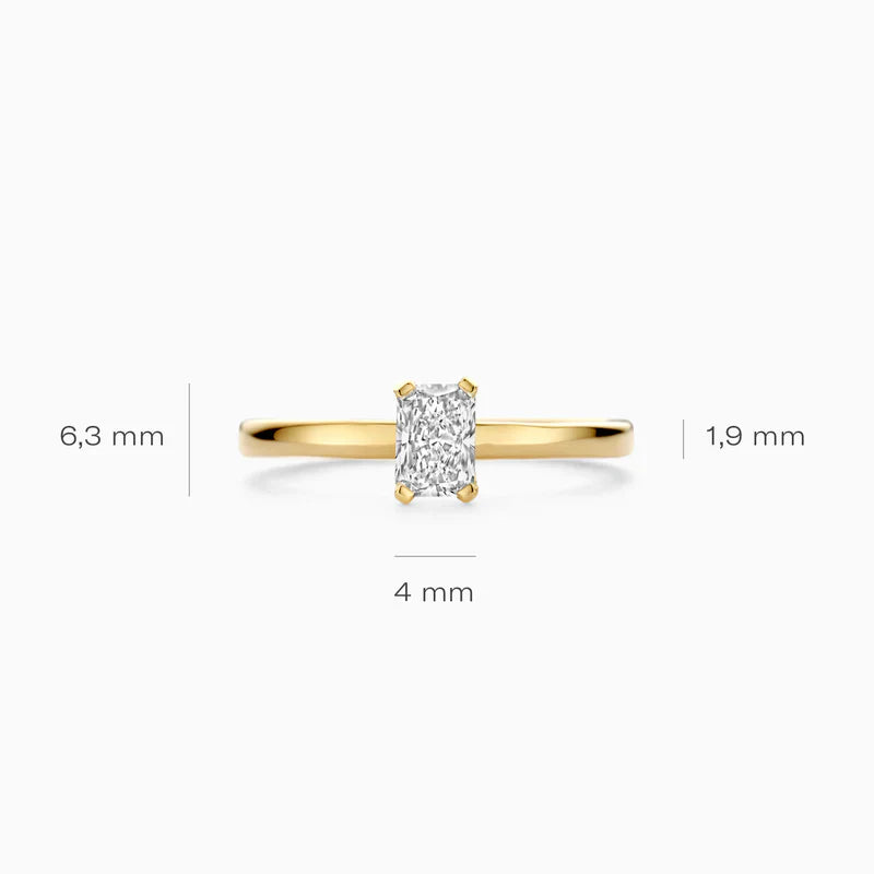 Blush Verlobungsringe in 585/14 Karat Gelbgold mit Labordiamanten - LG1020Y
