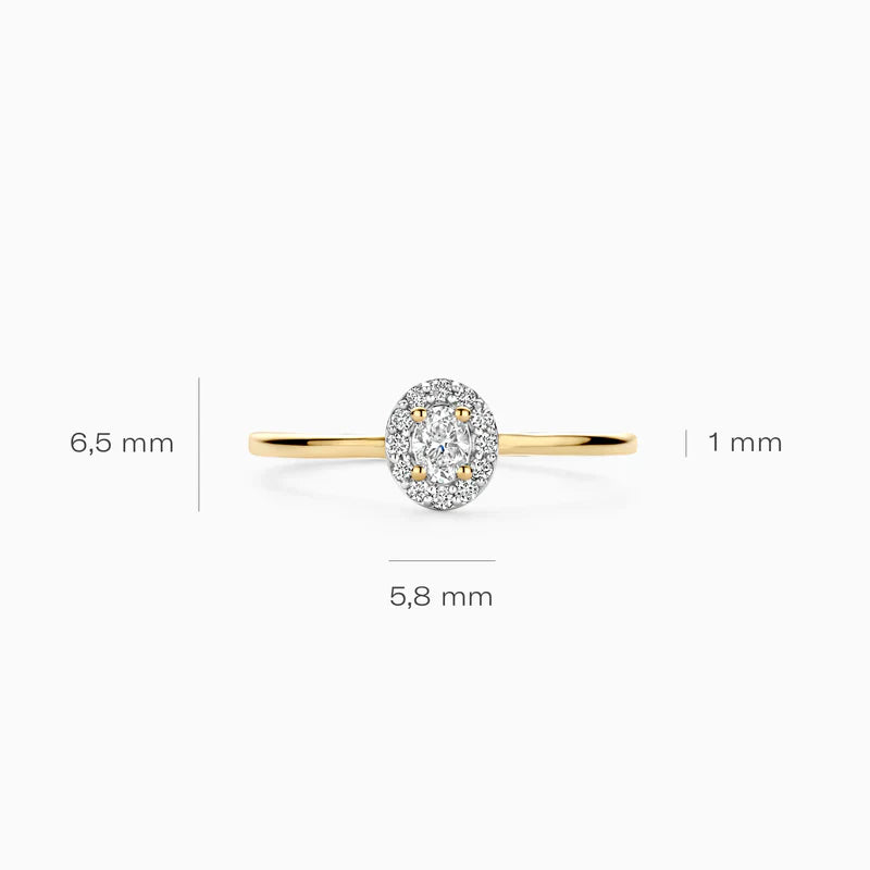 Blush Verlobungsringe in 585/14 Karat Gelbgold mit Labordiamant - LG1021Y