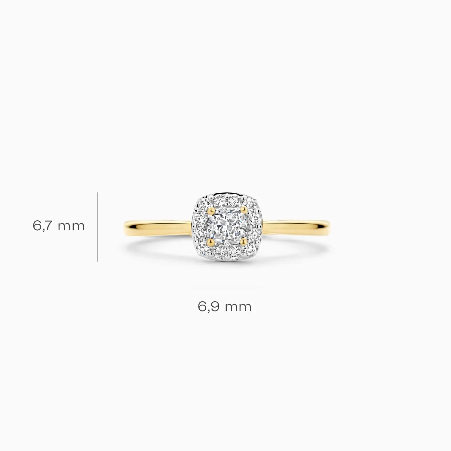 Blush Verlobungsringe in 585/14 Karat Gelbgold mit Labordiamanten - LG1009Y