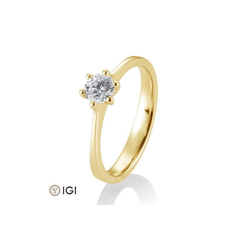 18 Karat Solitär-Ring 6er Krappe 0,40-0,60 ct. - 41859850