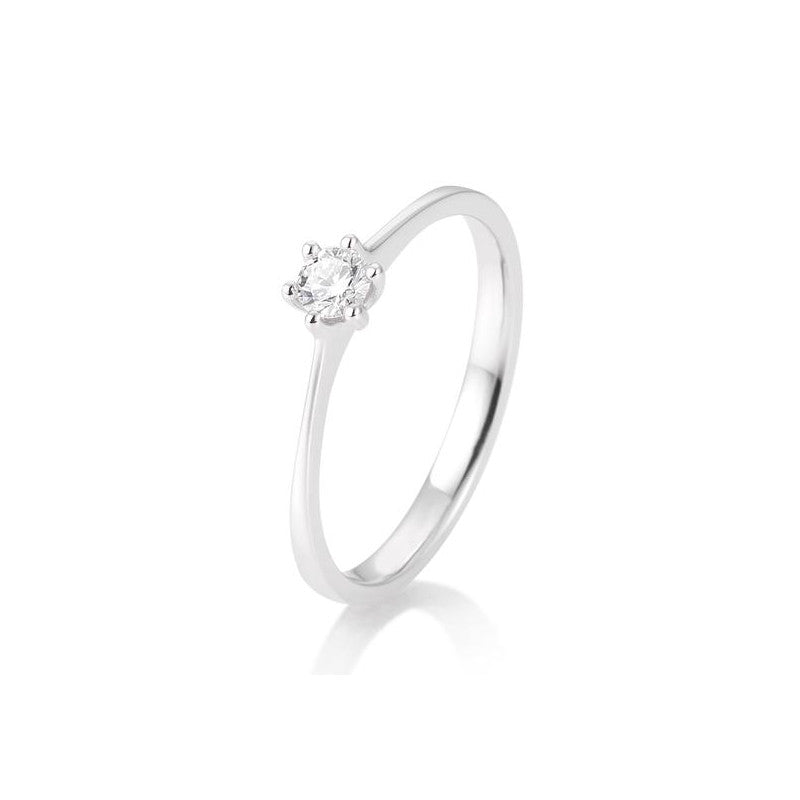 18 Karat Solitär-Ring 6er Krappe 0,05-0,30 ct. - 41857700