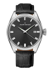 Claude Bernard Proud Heritage Herrenuhr Datum Grau