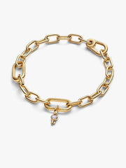 Schlüssel Mini-Charm-Anhänger vergoldet – Charm mit Cubic Zirkonia & Sternmotiv