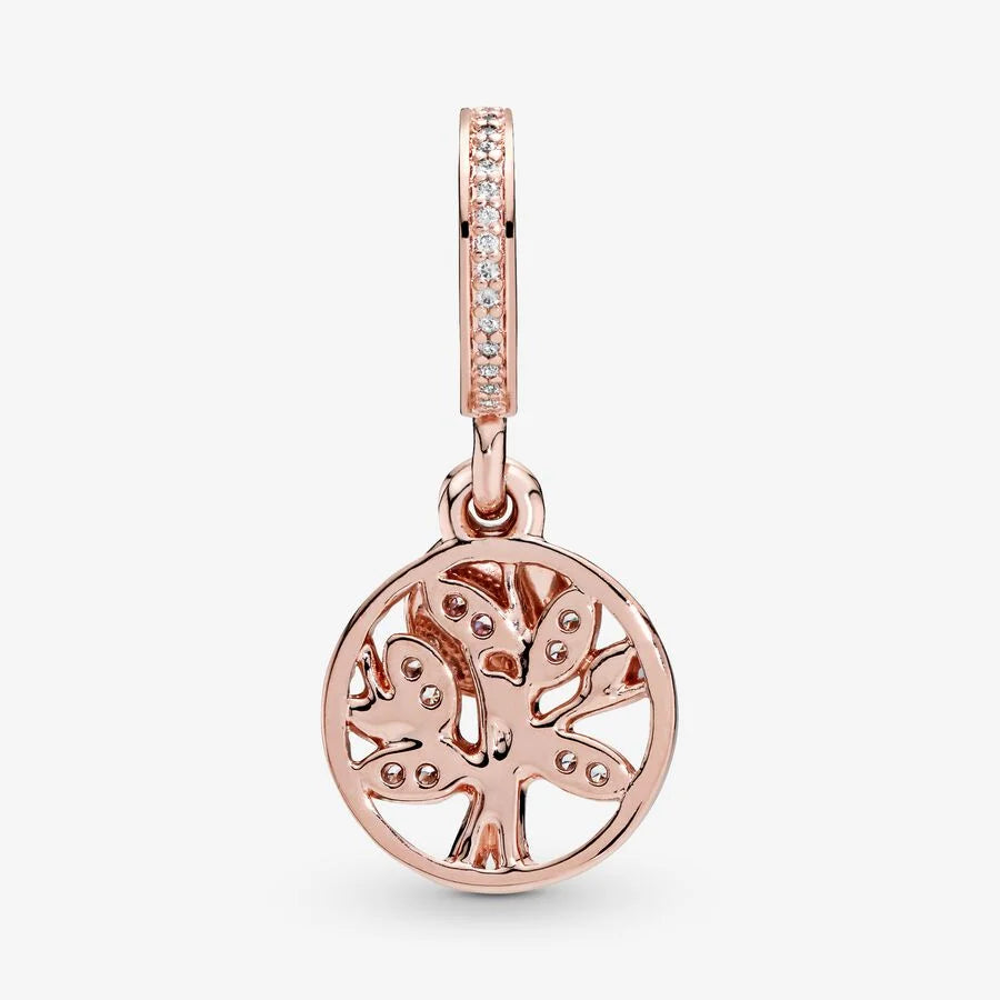 Pandora Charm-Anhänger: Stammbaum, Rosévergoldet, Cubic Zirkonia