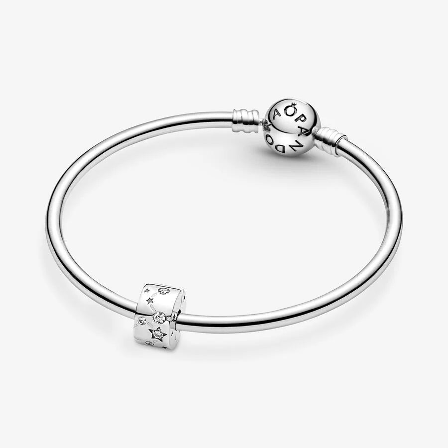 Pandora Clip-Charm: Sterne & Galaxis - Cubic Zirkonia, Emaille