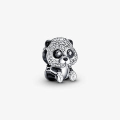 Pandora Charm: Glitzernder Panda, Niedliches Design - Cubic Zirkonia