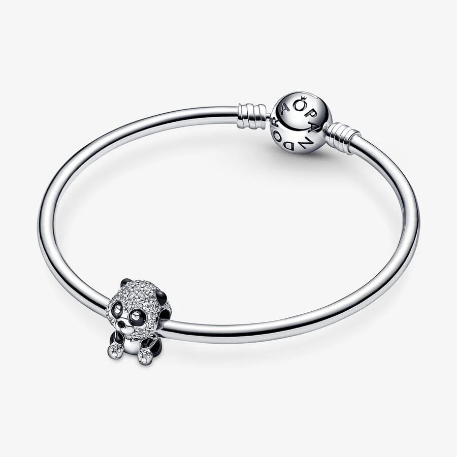 Pandora Charm: Glitzernder Panda, Niedliches Design - Cubic Zirkonia