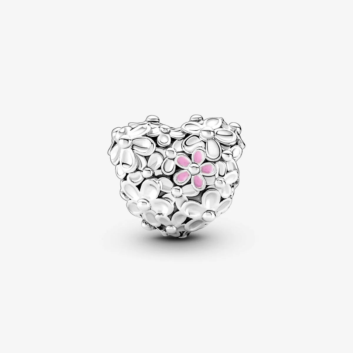 Pandora Herz Charm: Mama Gänseblümchen - Rosa Emaille