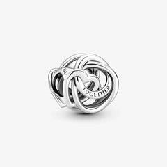 Pandora Charm-Anhänger: Verschlungenes Herz für die Ewigkeit - Sterling-Silber