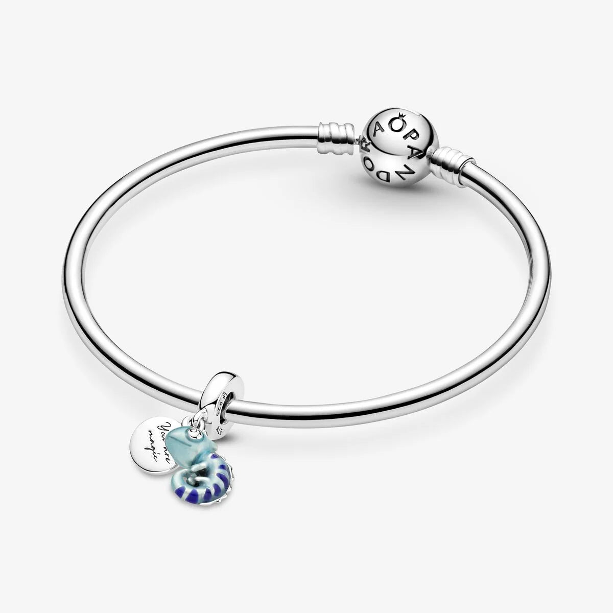 Pandora Charm-Anhänger: Farbwechselndes Chamäleon - Blau, Emaille