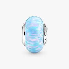 Pandora Charm: Schillernd Ozeanblaues - Synthetischer Opal