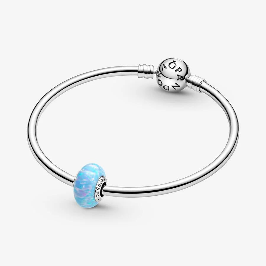 Pandora Charm: Schillernd Ozeanblaues - Synthetischer Opal