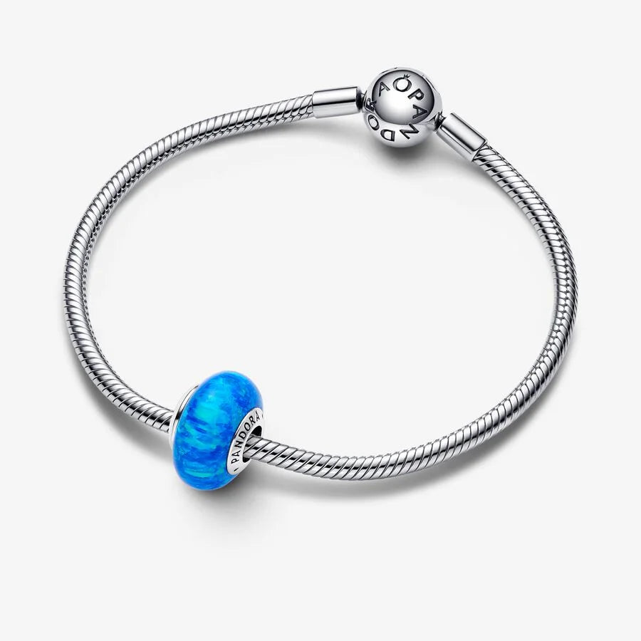 Pandora Charm: Glitzernder Tiefblauer Ozean - Sterling-Silber